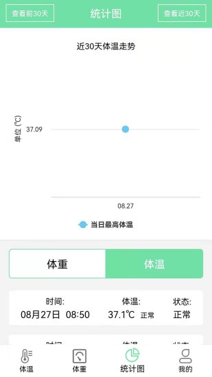 体温体重记录表app